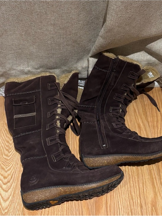 Timberland Shoes - Timberland Vintage Y2K Women's Dark Brown Fleece-Lined Winter Boots